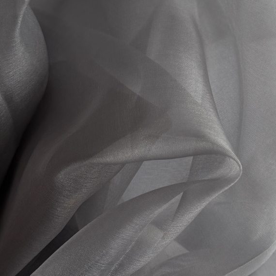 Silk Organza Drizzle Gray 5.5MM fabric