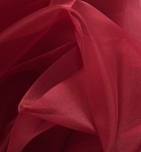 Silk Organza Maroon 5.5MM fabric