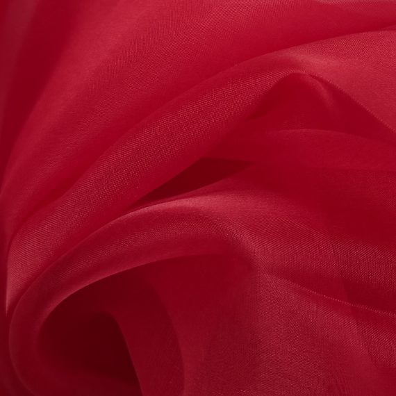 Silk Organza Rio Red 5.5MM fabric