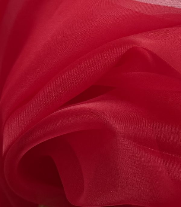 Silk Organza Rio Red 5.5MM fabric