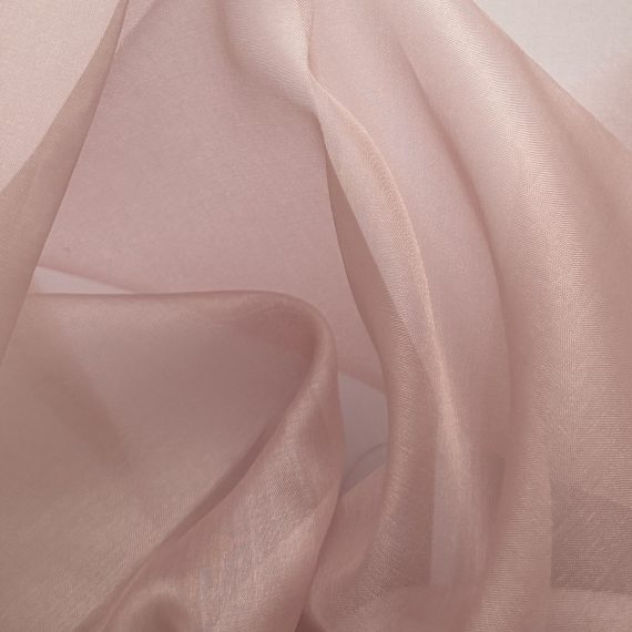 Silk Organza Rose Smoke 5.5MM fabric