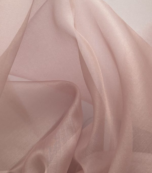 Silk Organza Rose Smoke 5.5MM fabric