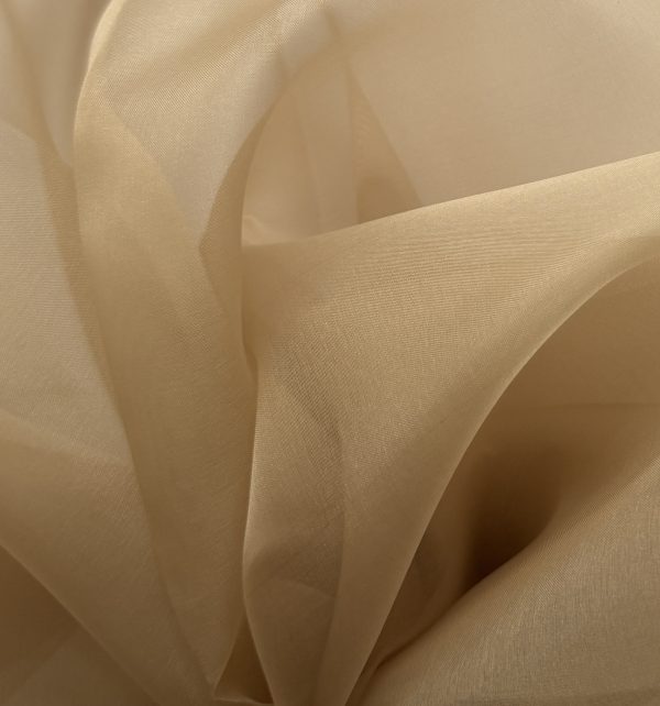 Silk Organza Warm Taupe 5.5MM fabric