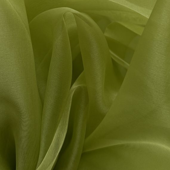 Silk Organza Wild Lime 5.5MM fabric