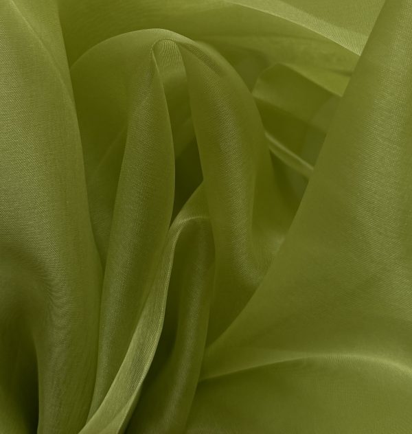 Silk Organza Wild Lime 5.5MM fabric