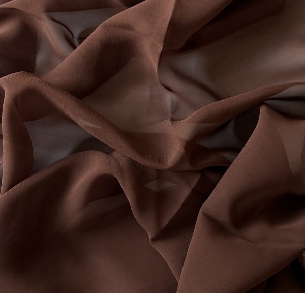 Silk Georgette Coffee 10MM fabric