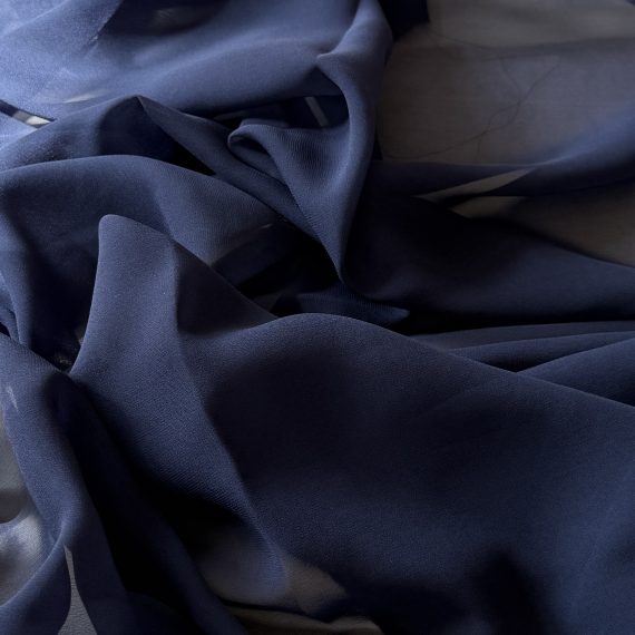Silk Georgette Medieval Blue 10MM fabric