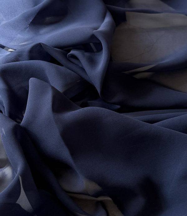 Silk Georgette Medieval Blue 10MM fabric