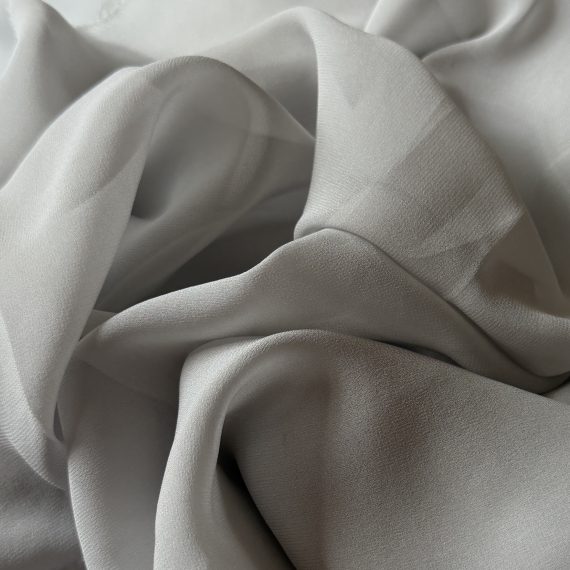 Silk Georgette Silver 10MM fabric