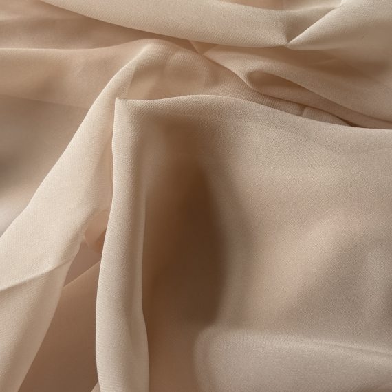 Silk Georgette Silver Peony 10MM fabric