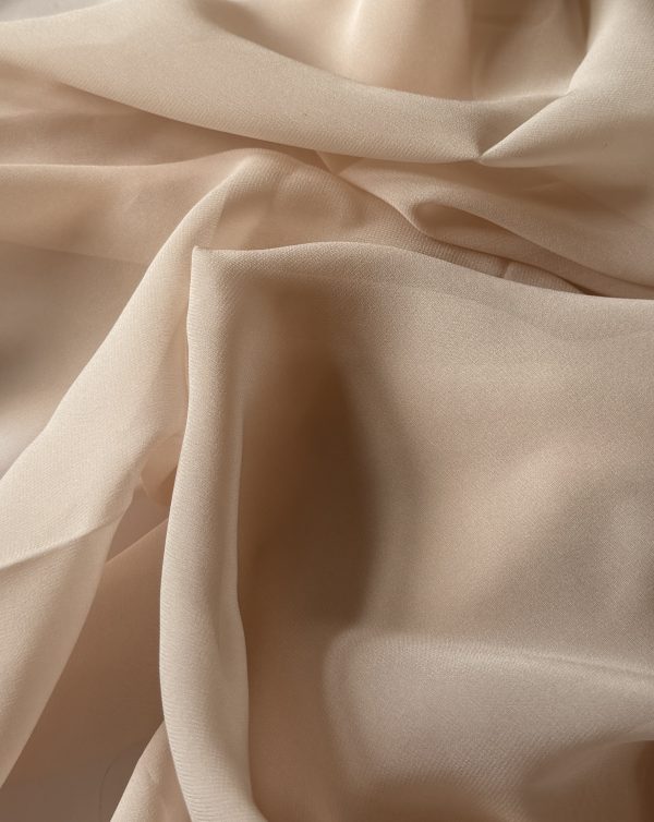 Silk Georgette Silver Peony 10MM fabric